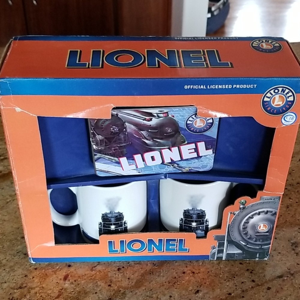 VTG Lionel Gift Set Collectible Mugs & Cocoa Tin - Picture 3 of 16